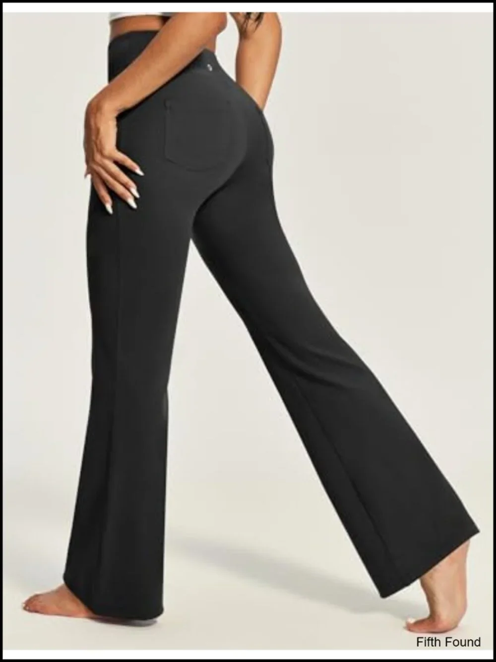 Wide Leg High Waist Bootcut Yoga Pants with Pockets Tummy Control Flare Leggings
